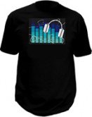 Blinkende T-shirt - Blå equalizer