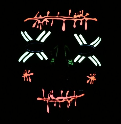 Máscara facial de festa de filme LED - HANNIBAL