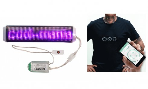 Kontrol strip ungu LED melalui aplikasi dengan Bluetooth 3,5 x 15 cm