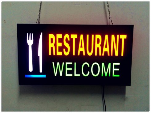 Letrero luminoso RESTAURANTE - Publicidad LED