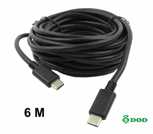 Cable de extensión para cámara trasera DOD GS980D, interfaz USB-C - 6M de longitud