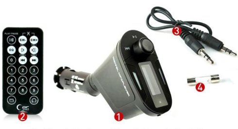 自動車用FMトランスミッター+ SDカード用USB +スロット | Cool Mania