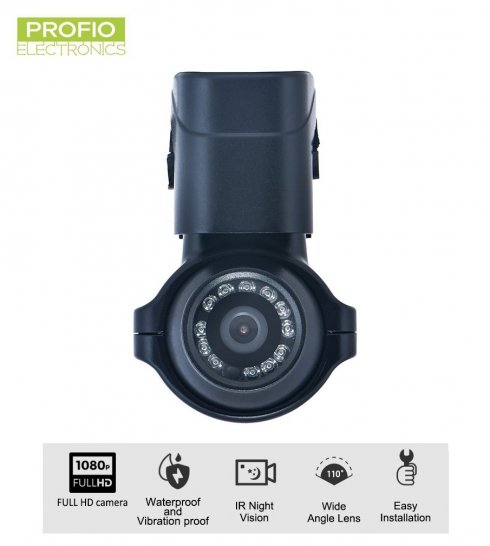 FULL HD outdoor camera with 12 IR LED night vision + f3,6mm lens + IP69