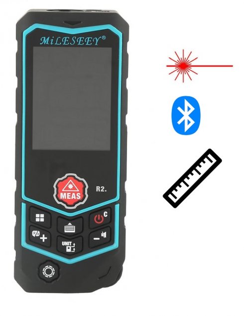 Télémètre laser numérique avec Bluetooth et IP65