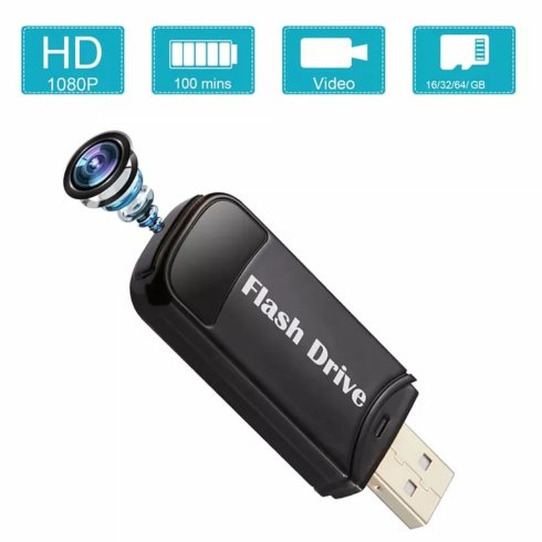 Kamera v usb kluci - USB úložný kľúč (disk) s kamerou FULL HD + Pamäť 32GB