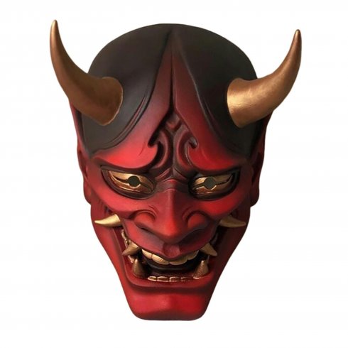Japan Demon veido kaukė - vaikams ir suaugusiems Helovinui ar karnavalui