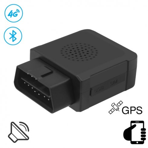 OBD GPS车载定位器4G带扬声器+双向通信+语音监听