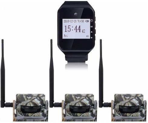 Безжична система за детектор на движение за алармена сигнализация 1 приемник (часовник) + 3 PIR сензора