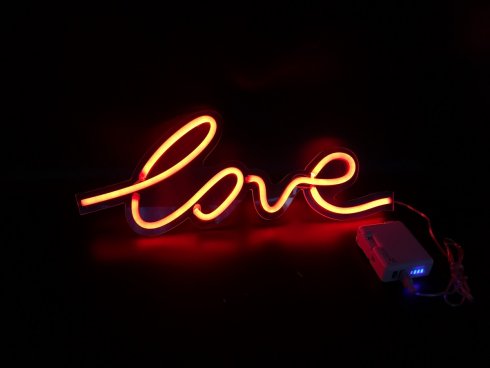 Световые вывески для комнаты - LOVE Led logo