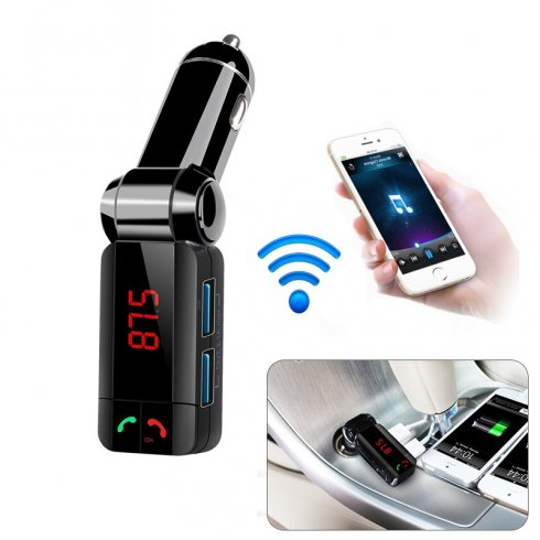 gevolgtrekking web genie Innovative FM transmitter with Bluetooth handsfree + 2x USB charger and MP3/ WMA player | Cool Mania