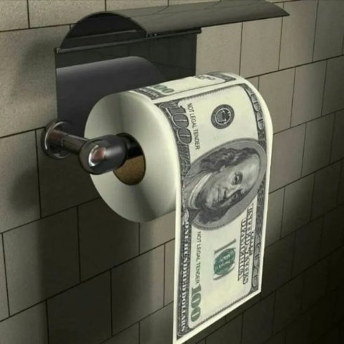 Toilettenpapier Geld 100 Dollar Schein Druckrolle - Toilettenpapier mit 100 $ Scheine