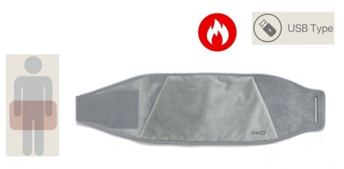 Ceinture chauffante pour mal de dos avec poches pour USB jusqu a 50 C Chauffage electrique thermo luxe 100 suede Cool Mania