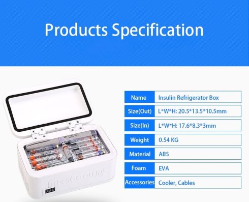 Mini Medicine Koelkast en Insuline Koeler voor Auto, Kleine Koelkast Case Draagbare Insuline Koelkast Reizen, Outdoor Home - Doos voor Medicatie, met Batterij, Intelligente Temperatuurregeling, Alarm