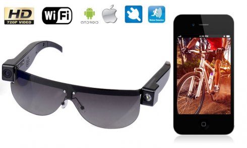 Wi-Fi камера в сонцезахисних окулярах HD з можливістю трансляції LIVE через Інтернет