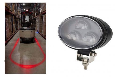 Światło bezpieczeństwa do wózków widłowych - Światła ostrzegawcze LED w kształcie litery U 30W (6x 5W) + IP67