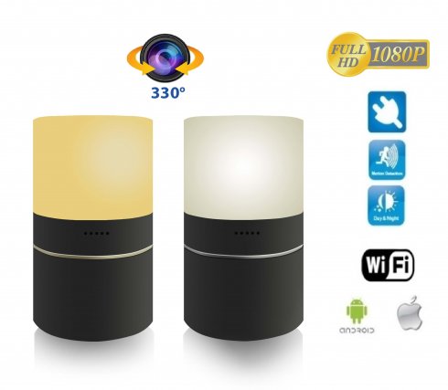 LED namizna svetilka s fotoaparatom WiFi FULL HD in 330 ° vrtljivim objektivom
