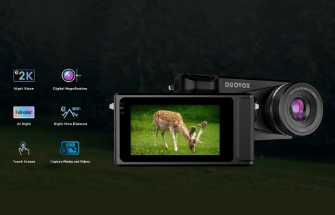 REVOLUTIONARY camera with 2K + WiFi camera and COLOR NIGHT VISION - DUOVOX Mate