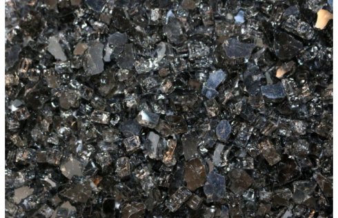 Isi hiasan HITAM (kaca terbaja 0,7-1,5 cm) untuk pendiangan gas