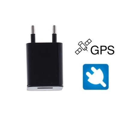 GPS-locator met geluidssensor verborgen in de oplader