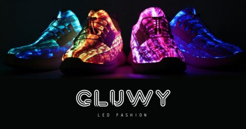 LED flerfarget glødende joggesko - GLUWY Star