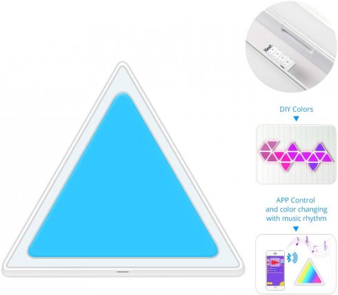 LED triangle wall panels light - Smart set 9pcs (Android/iOS) | Cool Mania