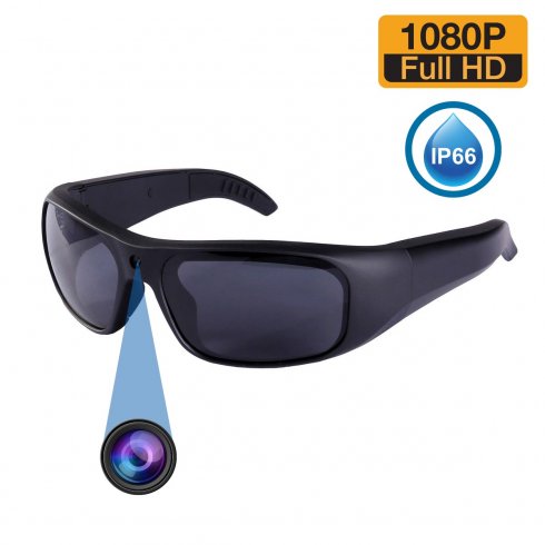 Cámara de gafas espía a prueba de agua (gafas UV soleadas) con FULL HD + 16 GB de memoria