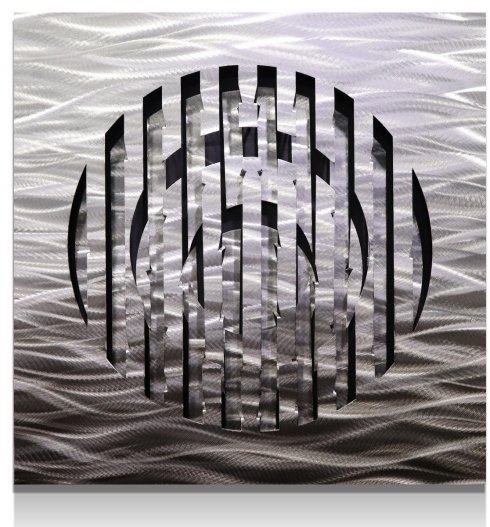 Obrazy na zeď moderní - Kovové (hliníkové) - LED podsvícené RGB 20 barev - Věčné Kruhy 50x50cm