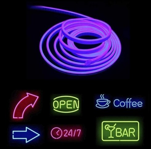 Flexible led tube silicone strip waterproof 5M - IP68 protection - Purple color