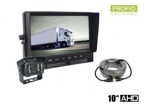Parkovací AHD set s monitorom 10" do auta + 1x kamera s 18 IR LED