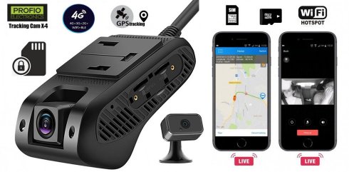 4g live dash cam dual cloud system 4G/WiFi with remote GPS monitoring - PROFIO X4