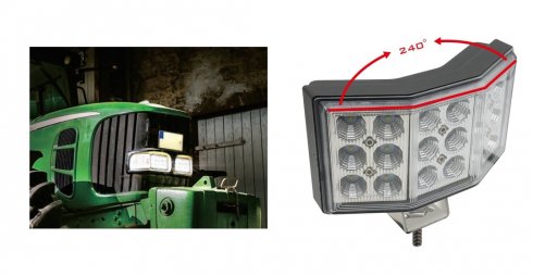 LED-Arbeitsscheinwerfer – 240-Grad-Weitwinkel, 54 W (18 x 3 W) +  wasserdicht nach IP67