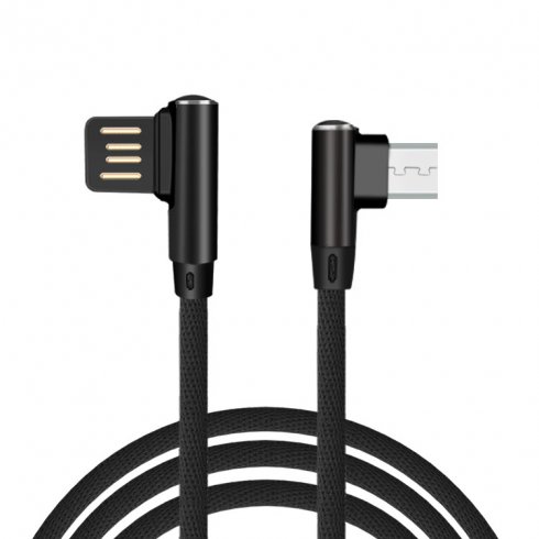 Cable micro USB con diseño de conector de 90 ° y 1 m de longitud