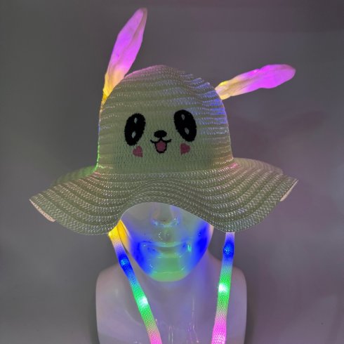 動く耳付きウサギの帽子 - LED フロッピー耳帽子（動く耳帽子） | Cool