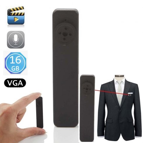 Button camera spy with 16GB memory - VGA Resolution