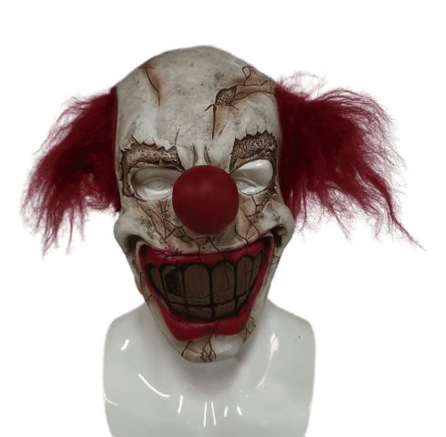 Clown Pennywise ansiktsmaske - for barn og voksne til Halloween eller karneval