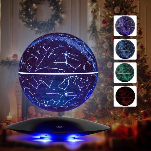 Schwebender Galaxieplanet (Sternsystem) 360° - LED-Konstellationslampe mit Magnetfuß