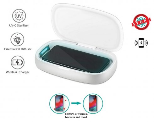 Boîte de désinfection XGerm ULTRA - Stérilisation des arômes en 8 minutes avec 2x 1W UV + Charge sans fil 10W