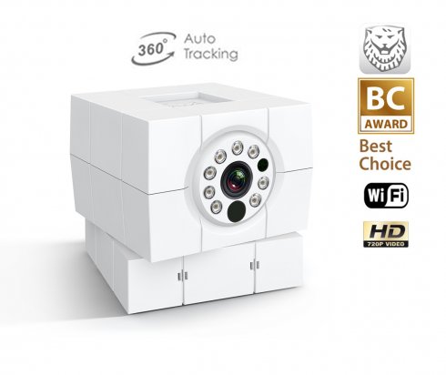 Monitoring HD IP camera for home use iCam Plus - 8 IR LED + rotary angle of view of 360 °