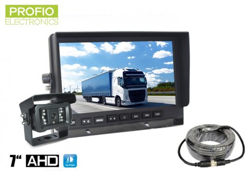 AHD парковочный комплект 7"LCD монитор + камера с 18 IR LED