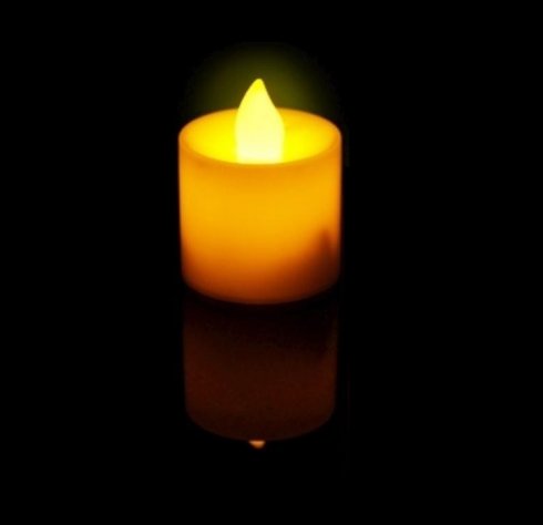 Flameless candles LED with pulsation - orange