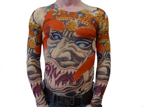 Tattoo тениска - уплашено лице