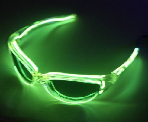 Illuminated glasses - green