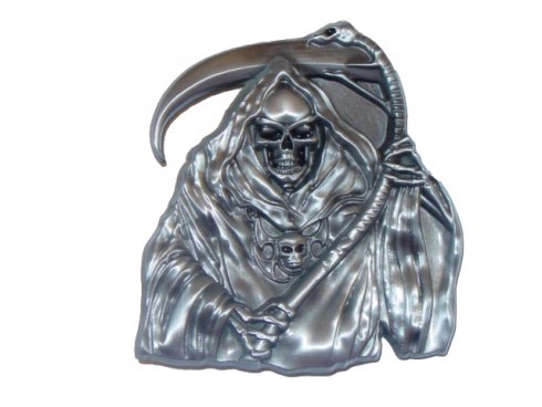 Grim reaper belt buckle hot sale