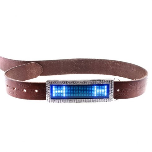 Led boucle de ceinture - diamant bleu