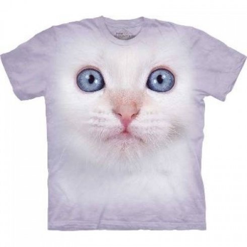 Visage des animaux t-shirt - chat blanc