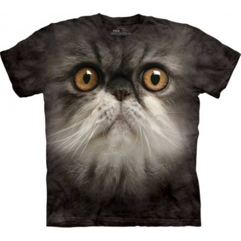 T-shirt muka haiwan - Kucing Parsi