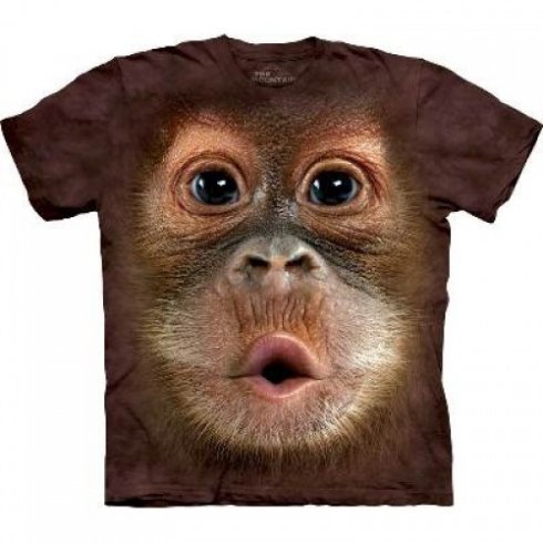 T-shirt met dierengezicht - Orang-oetan