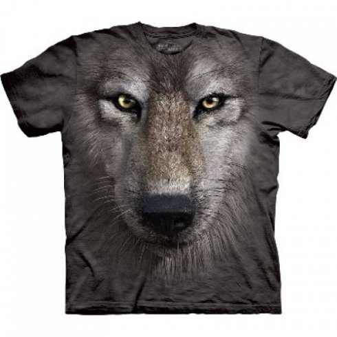 Animal twarz t-shirt - Wilk