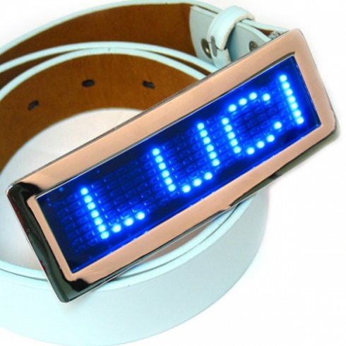 Belt dengan display - Blue metalic