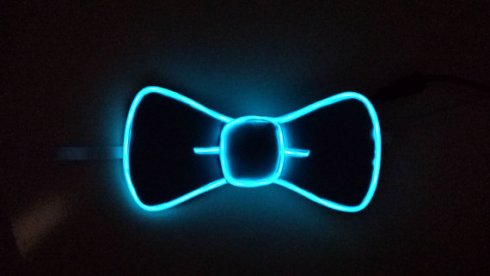Gravata borboleta de néon para homens - azul